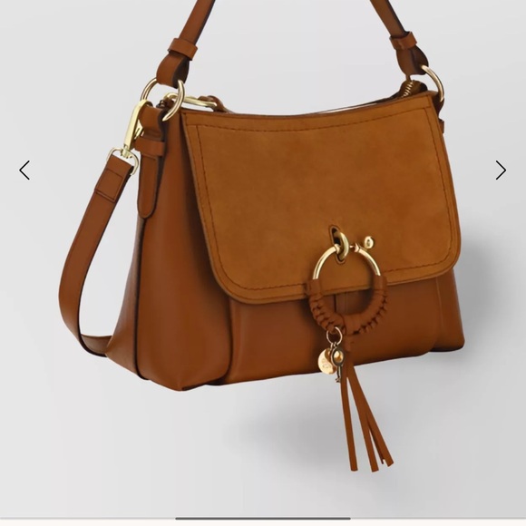 NWT See by Chloe Genuine Calfskin Joan Shoulder Bag, Chestnut - Picture 4 of 7
